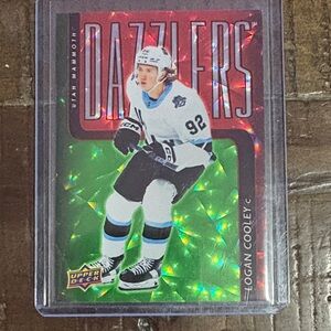 2025-26 series 1 Logan Cooley Upper Deck Dazzlers Holiday Hockey Card - DZ21